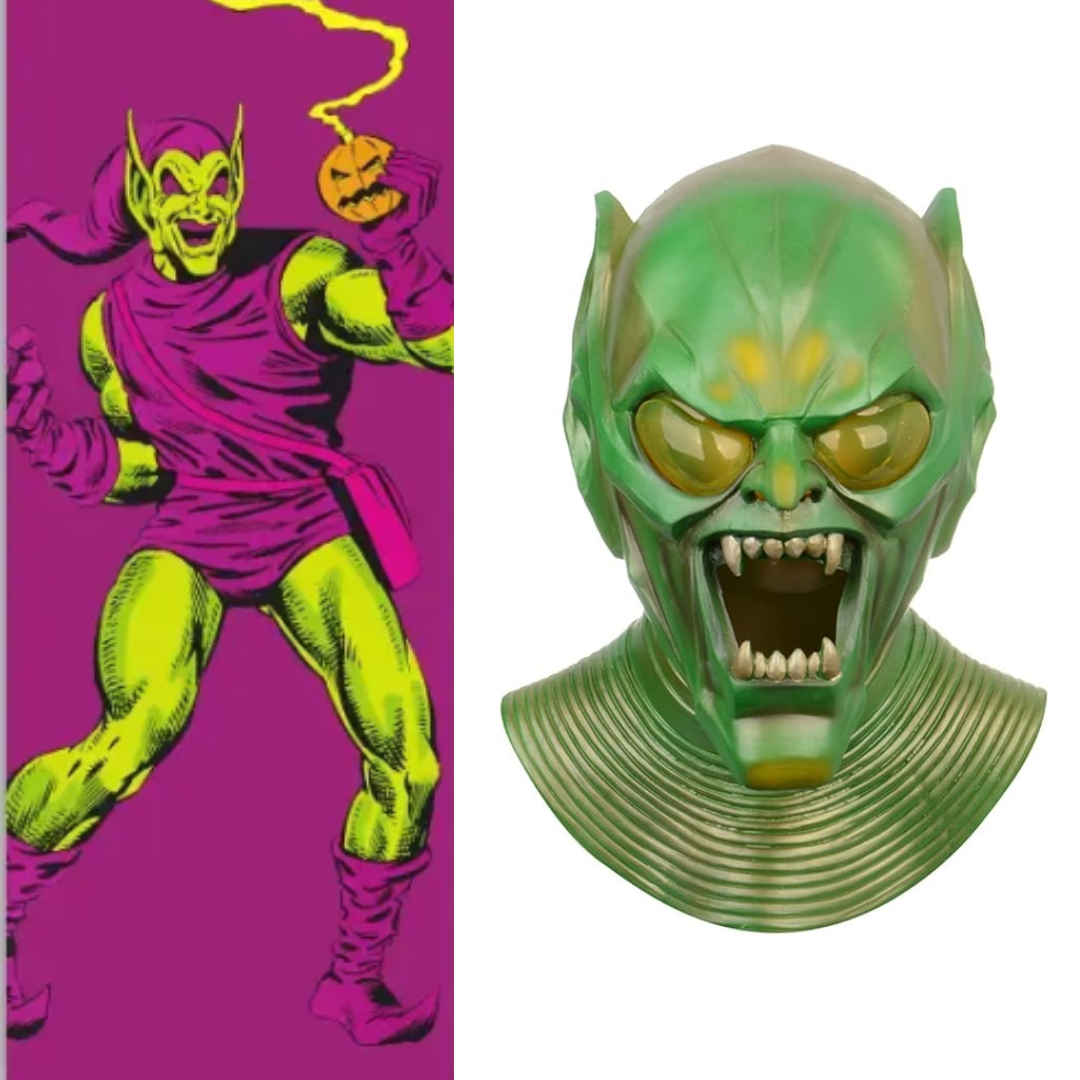 Spider-Man Green Goblin Costume Latex Green Mask