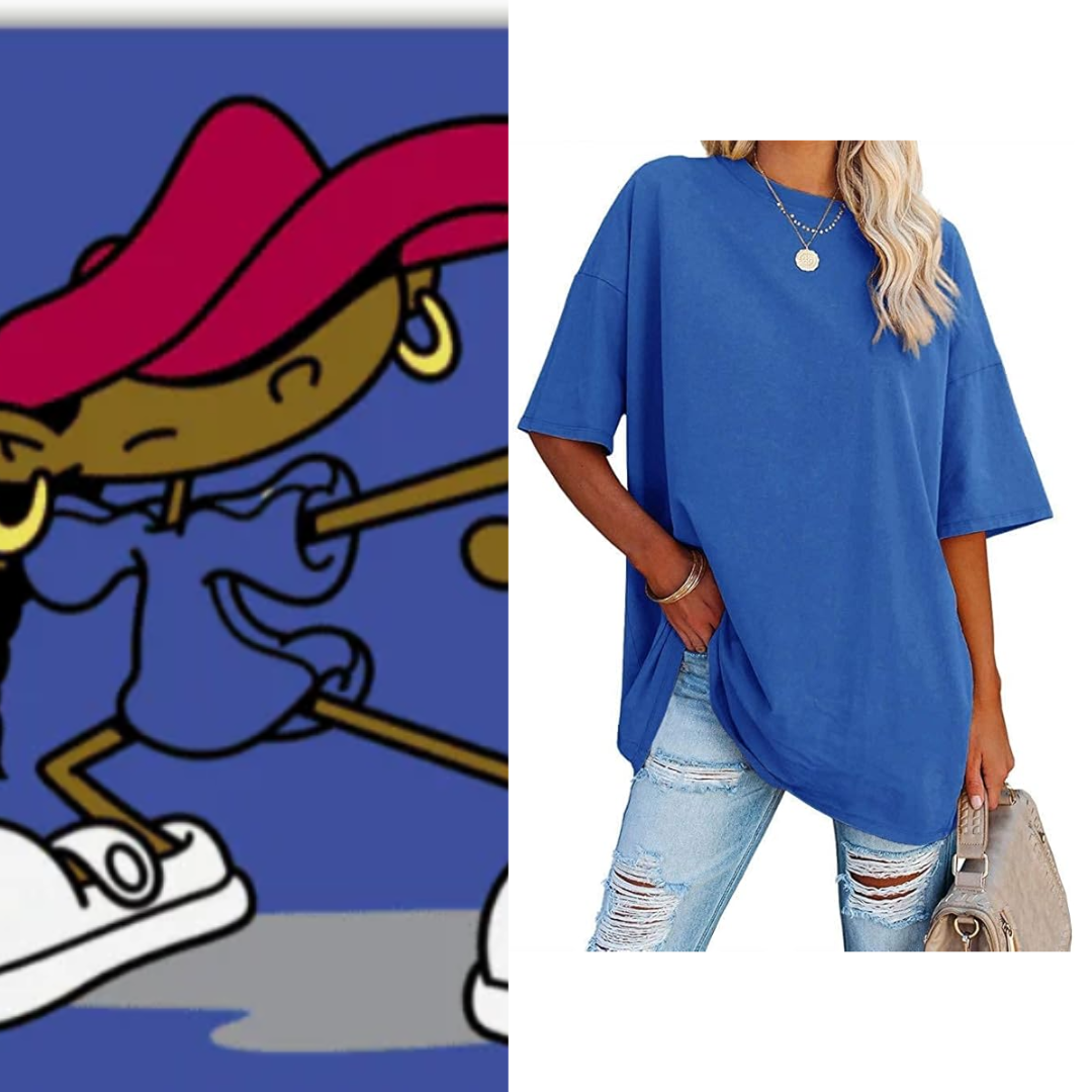 KND Numbuh 5 Costume Blue Oversized T-Shirt