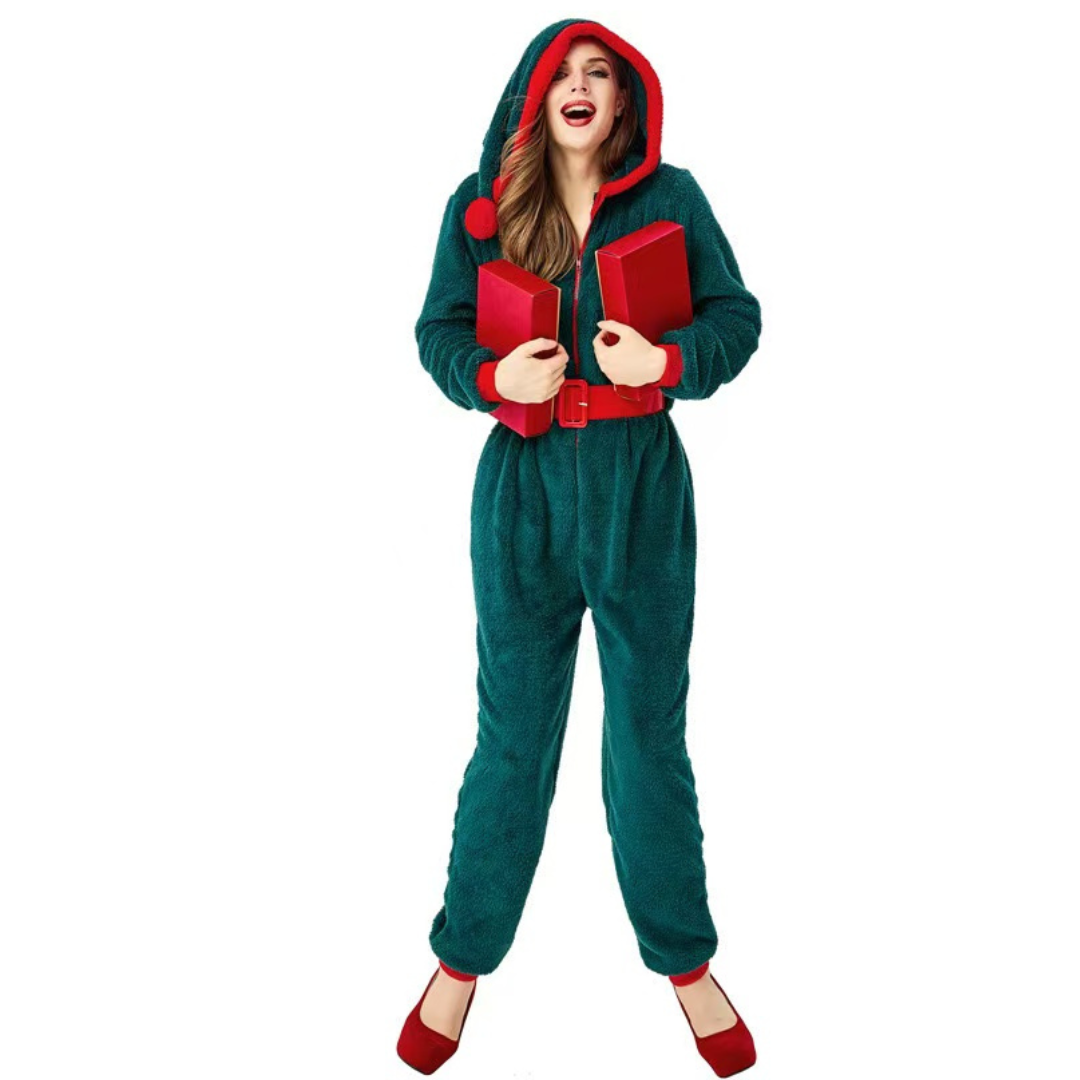 Christmas Costume Sherpa One-Piece Pajamas