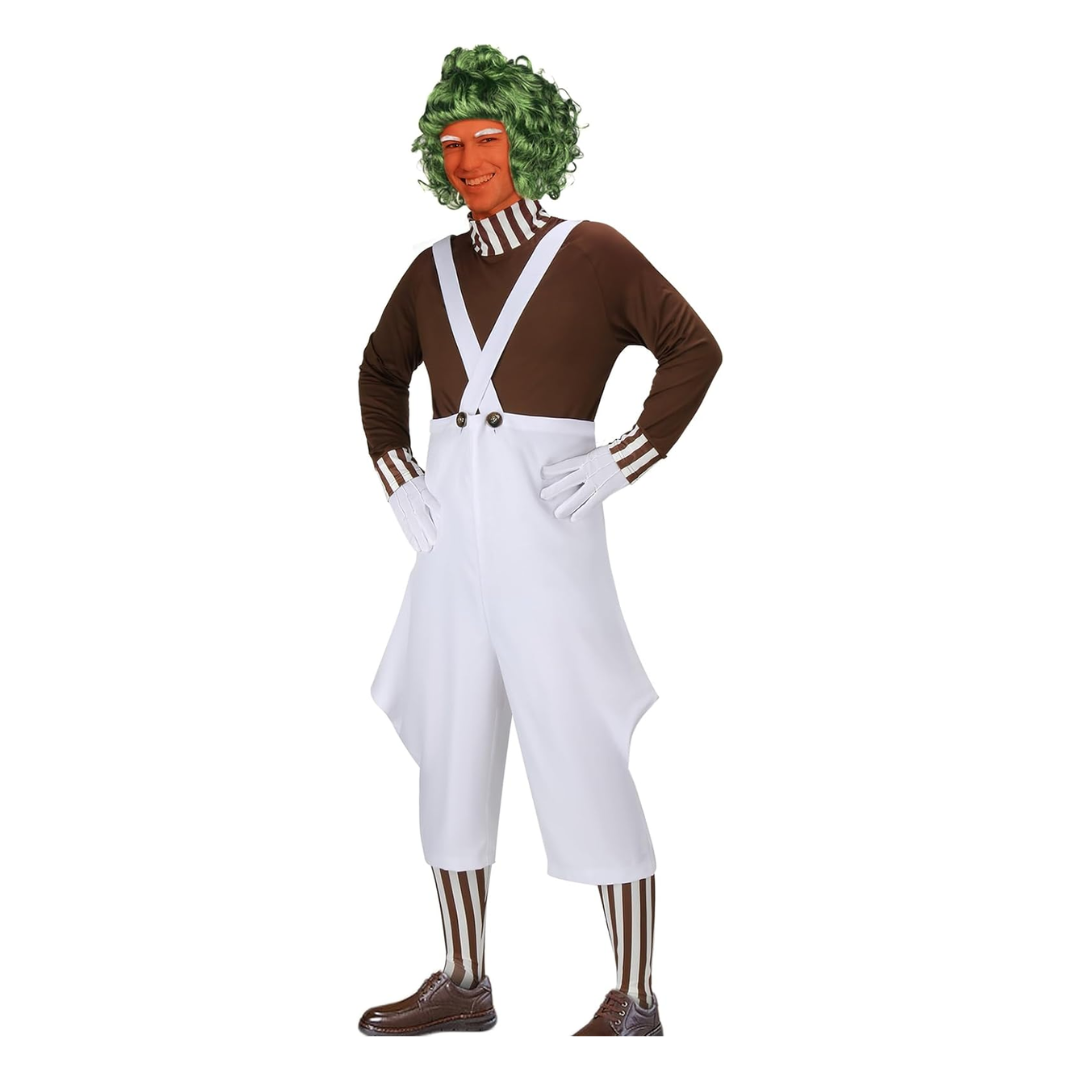 Charlie And The Chocolate Factory Oompa Loompa Costume Jumpsuit Outfit