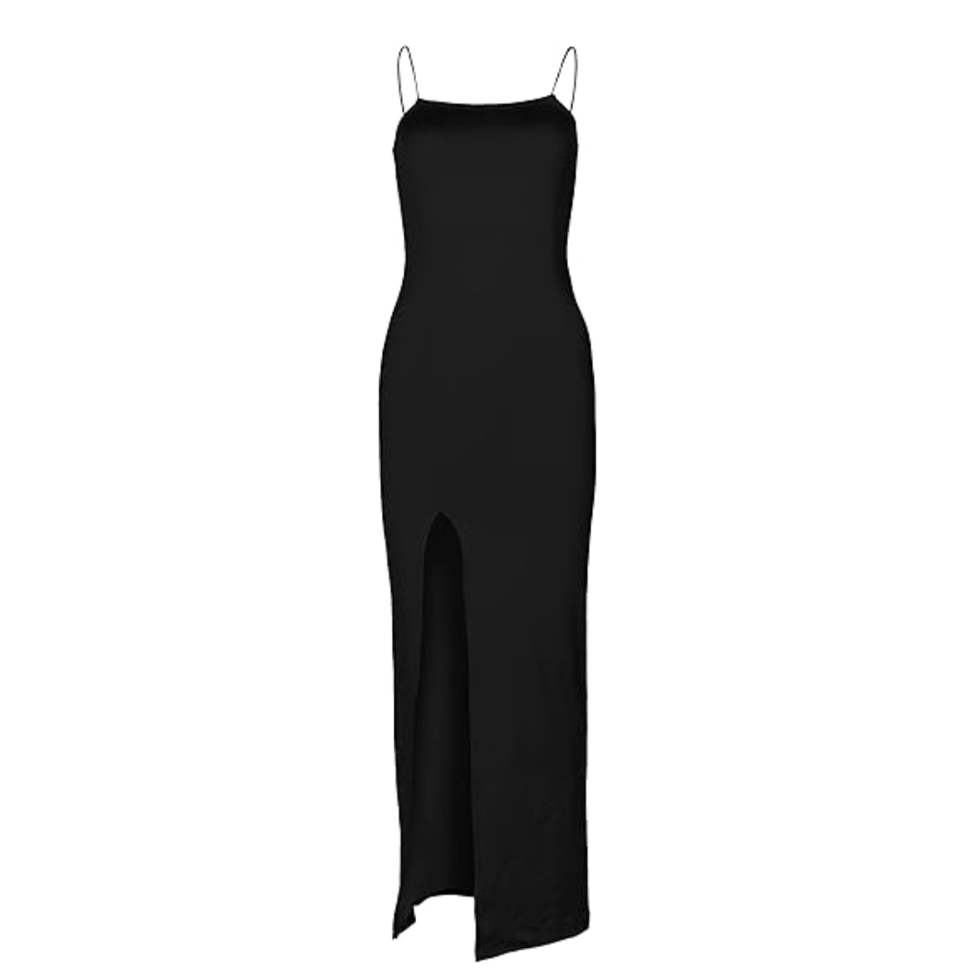 Mr. and Mrs. Smith Costume Backless Thigh-high Slit Bodycon Maxi Long Dress