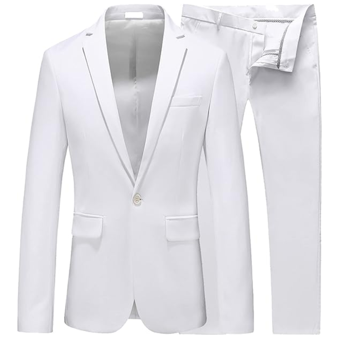 Tony Montana Scarface Costume White 2 Piece Dress Suits