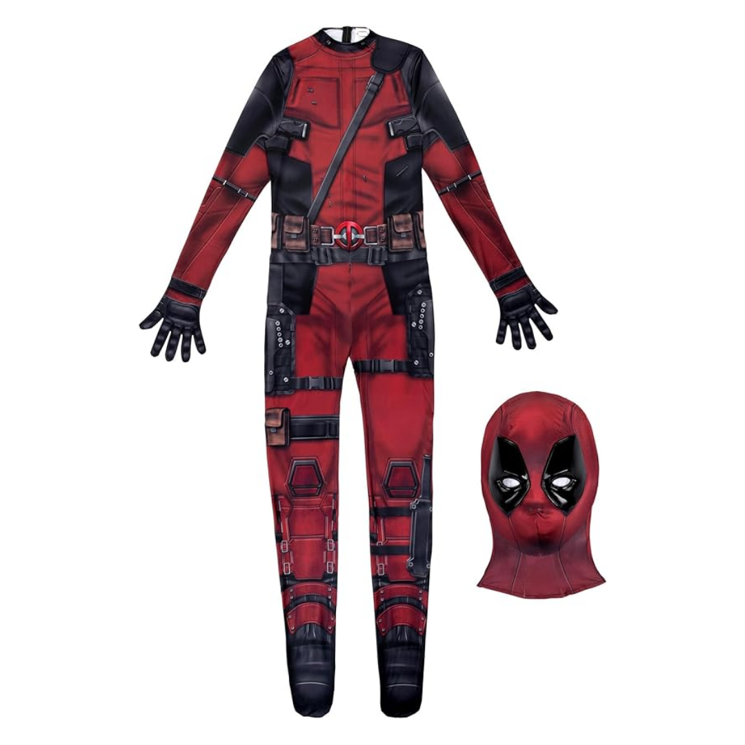 Deadpool Costume Deluxe Zentai Halloween Costume with Wrist Openings