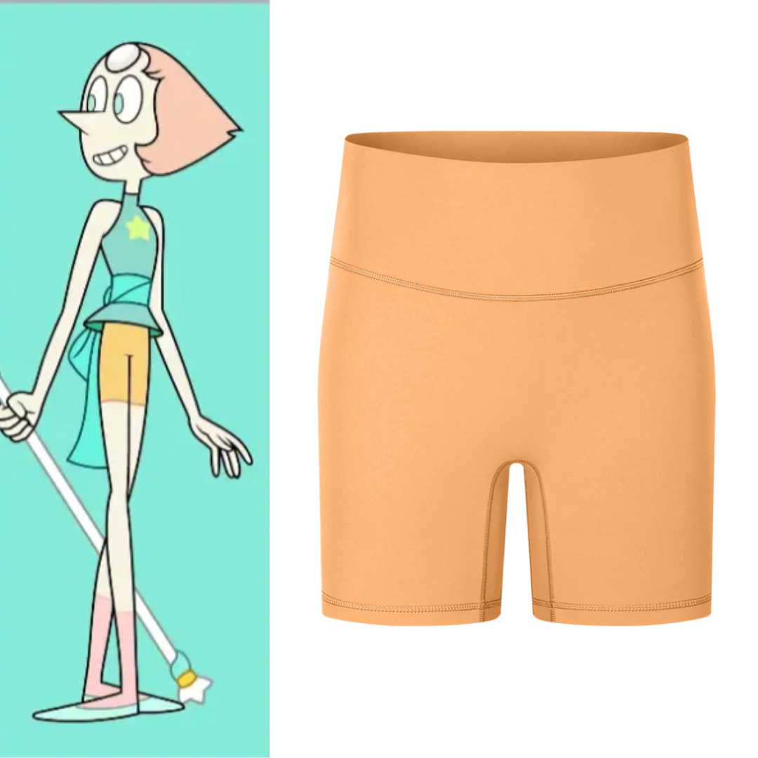 Steven Universe Pearl Cosplay Athletic Workout High Waist GYM Biker Shorts