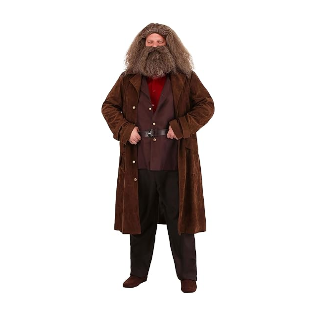 Harry Potter Hagrid Costume Brown Jacket Suit Quda Halloween