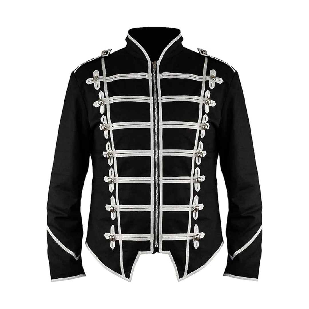 Black Parade Costume Steampunk Military Drummer Parade Jacket