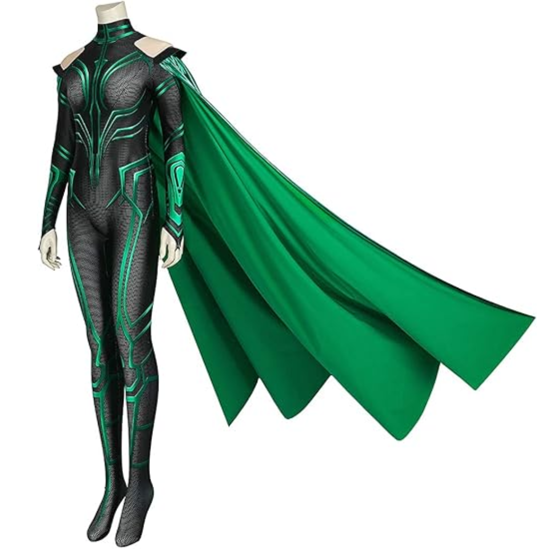 Thor Hela Costume Super Villain Goddess Costume Jumpsuit Bodysuit