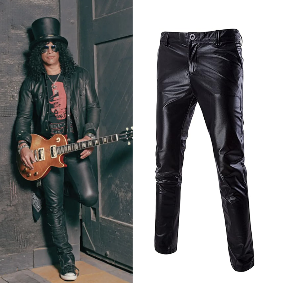 Slash Costume Night Club Metallic Gold Suit Pants