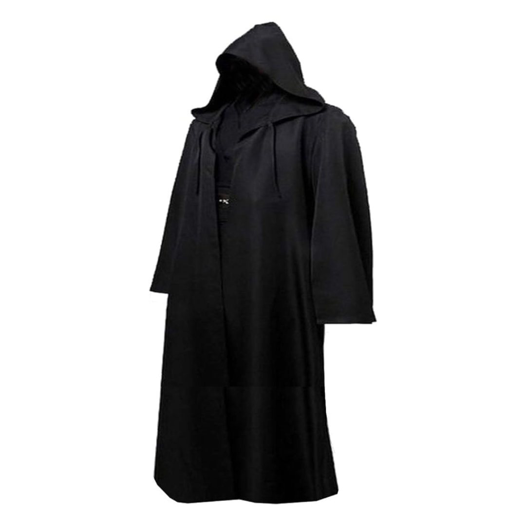 Addams Family Uncle Fester Costume Hooded Robe Cloak