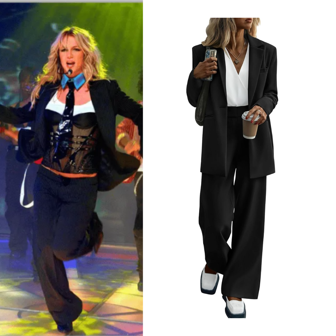 Britney Spears Me Against The Music Costume 2 Piece Casual Blazer Set