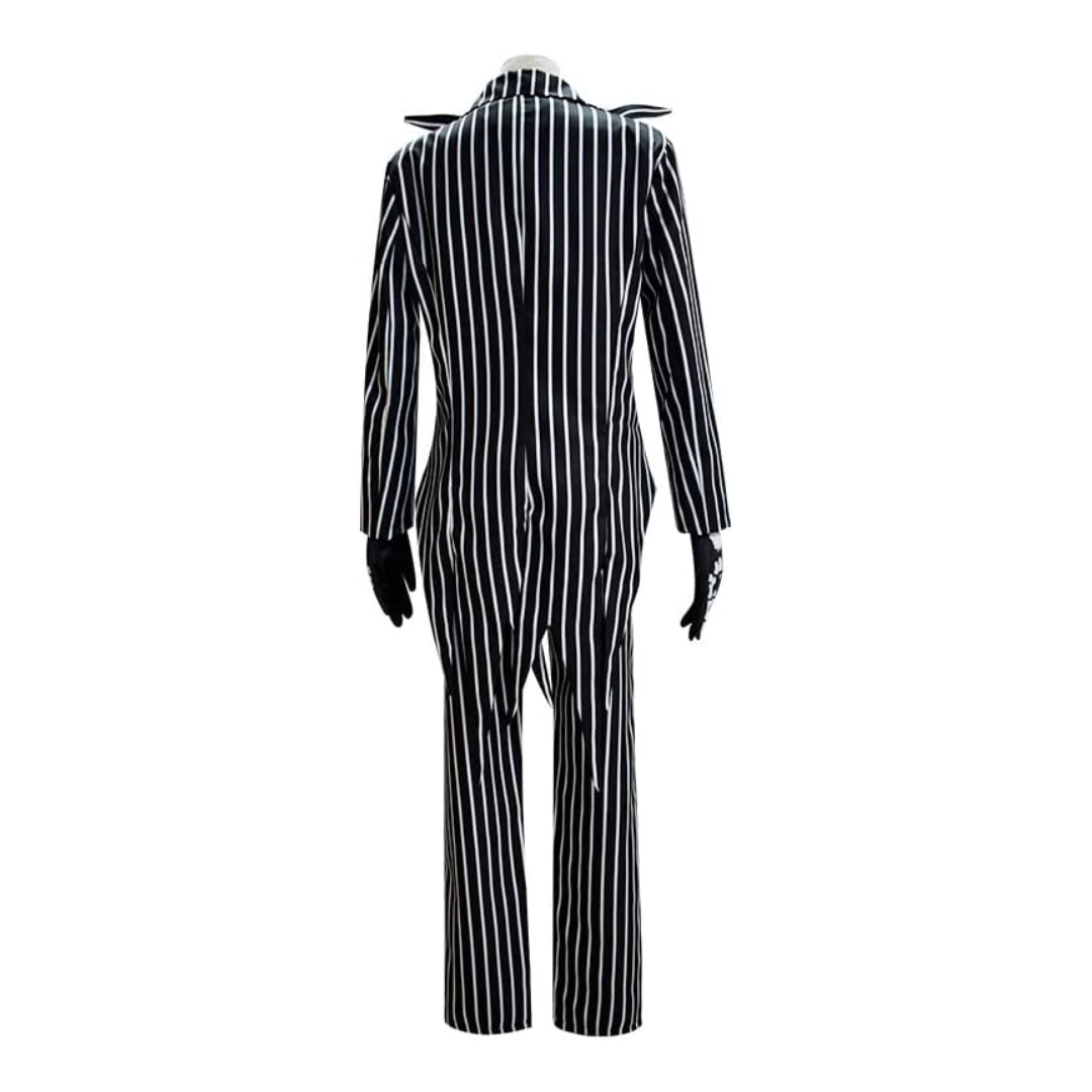 The Nightmare Before Christmas Jack Skellington Costume Zebra Stripe Suit