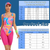 Barbie Halloween Costume 80s Workout Swimwear Suit