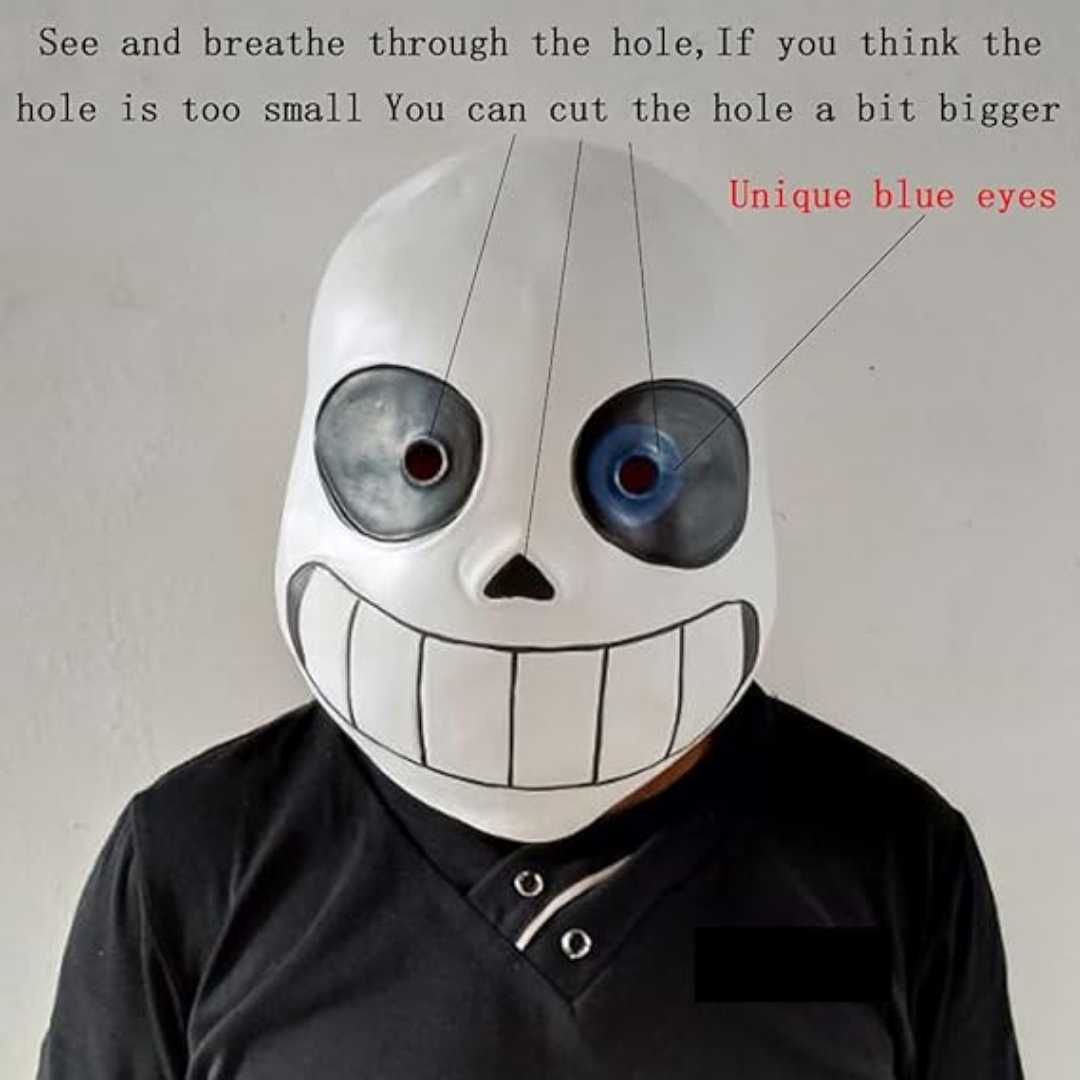 Undertale Sans Cosplay Full Head Mask - Quda Halloween