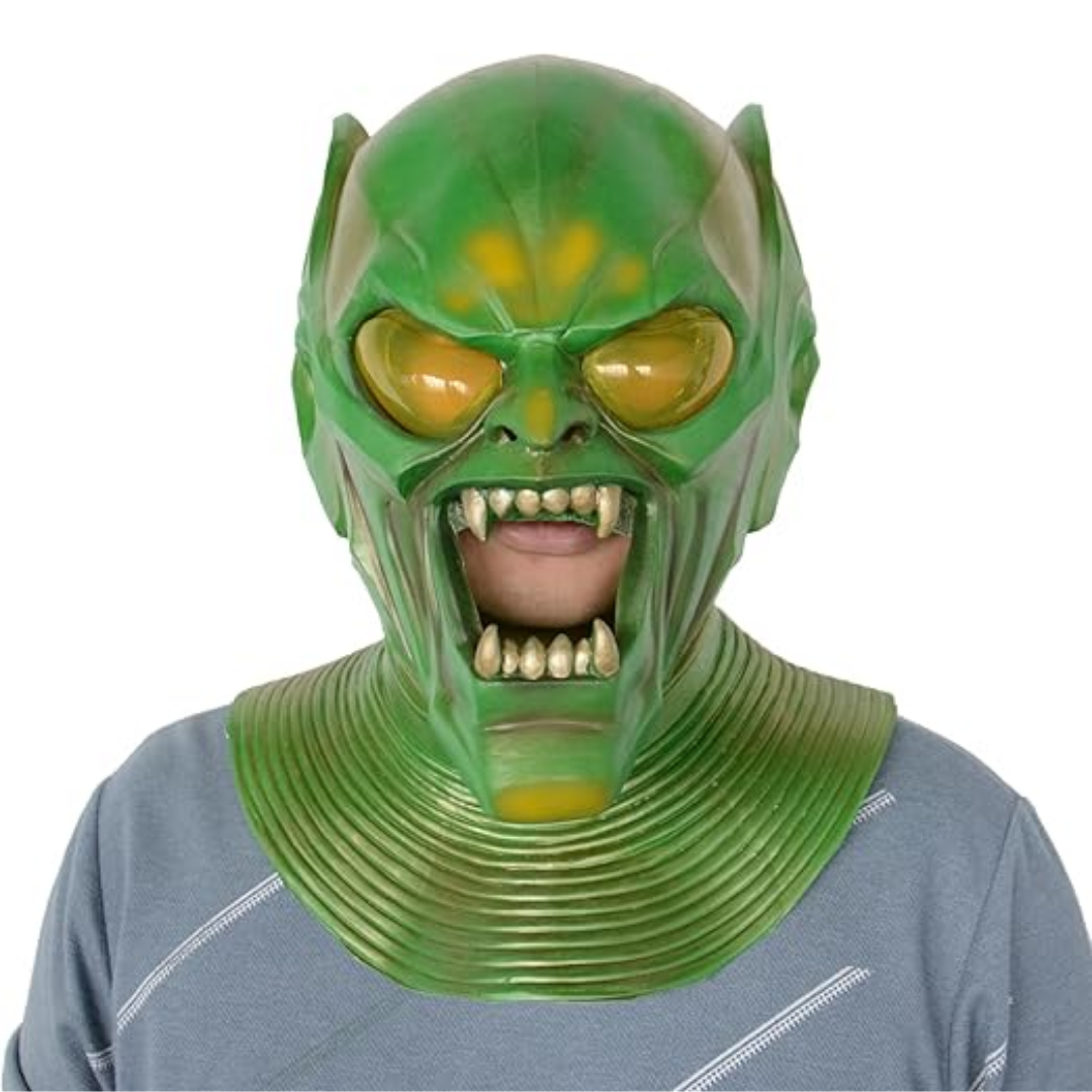 Spider-Man Green Goblin Costume Latex Green Mask