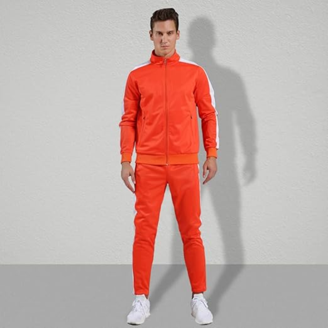 Orange tracksuit mens hotsell