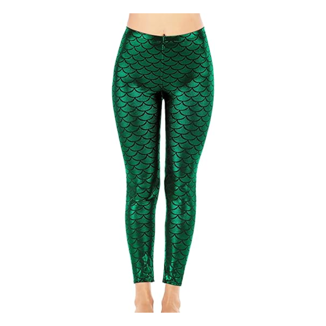 The Mighty Boosh Old Gregg Halloween Costume Shiny Fish Scale Mermaid Leggings