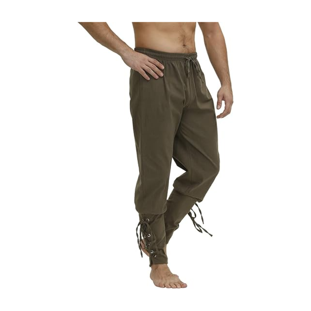 Tangled Flynn Rider Costume Ankle Banded Cuff Renaissance Pants