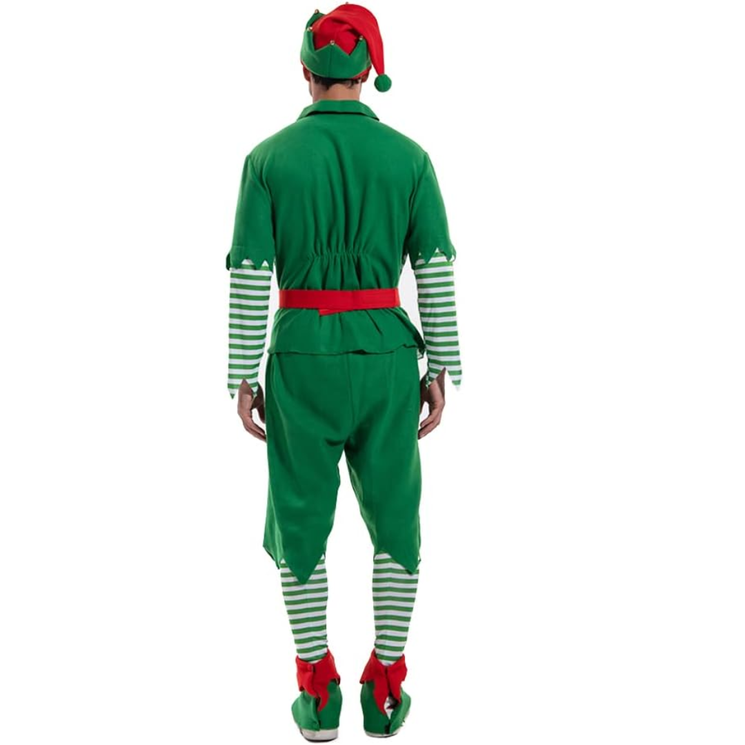 Christmas Santa Elf Costume Helper Fancy Dress Red and Green