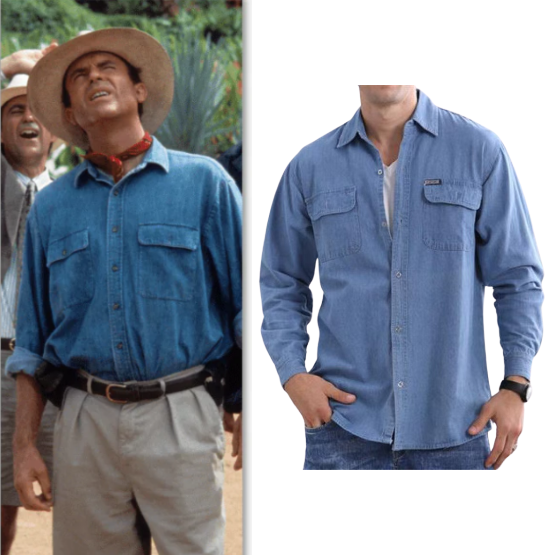 Jurassic Park Dr. Alan Grant Costume Long Sleeve Classic Shirt