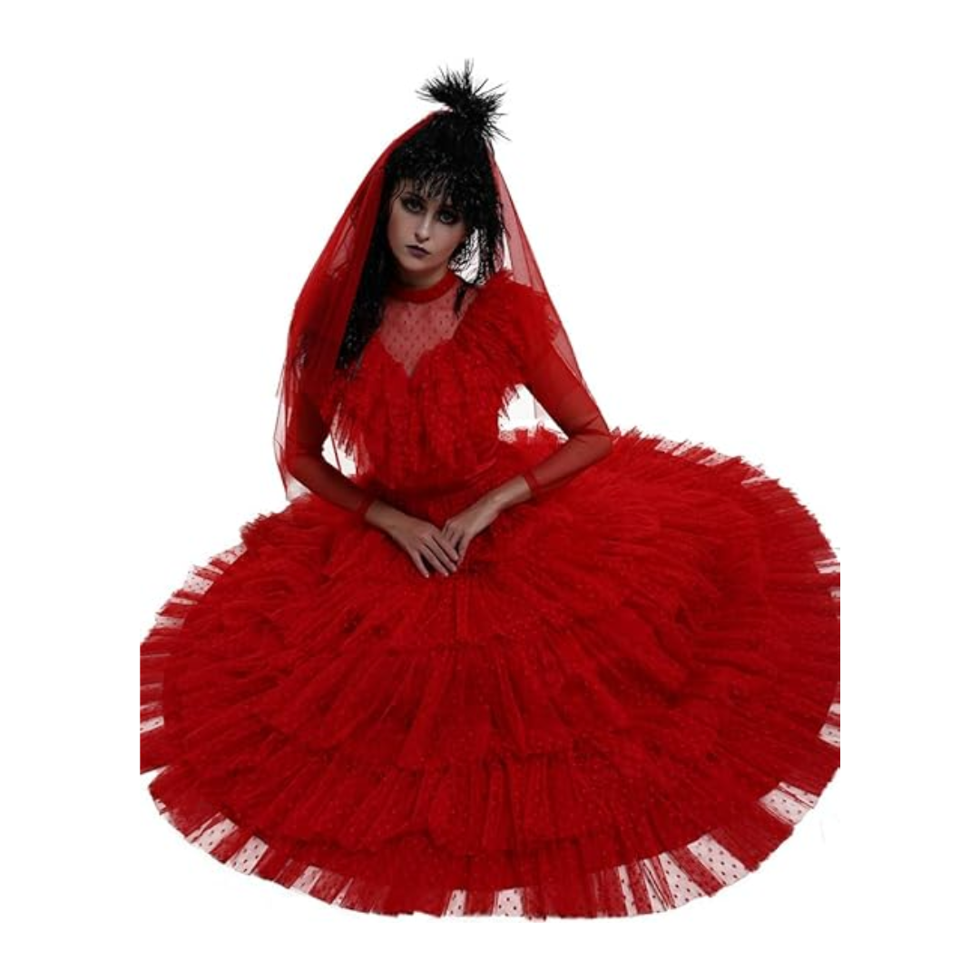 Beetlejuice Lydia Deetz Costume Gothic Wedding Dress