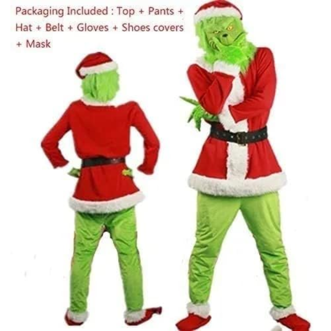 How the Grinch Stole Christmas The Grinch Costume Green Deluxe Santa C How the Grinch Stole Christmas The Grinch Costume Green Deluxe Santa C