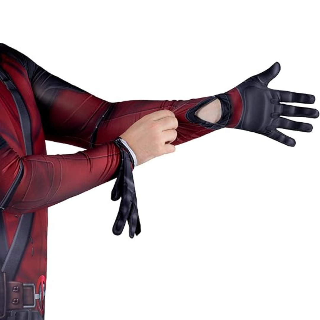 Deadpool Costume Deluxe Zentai Halloween Costume with Wrist Openings