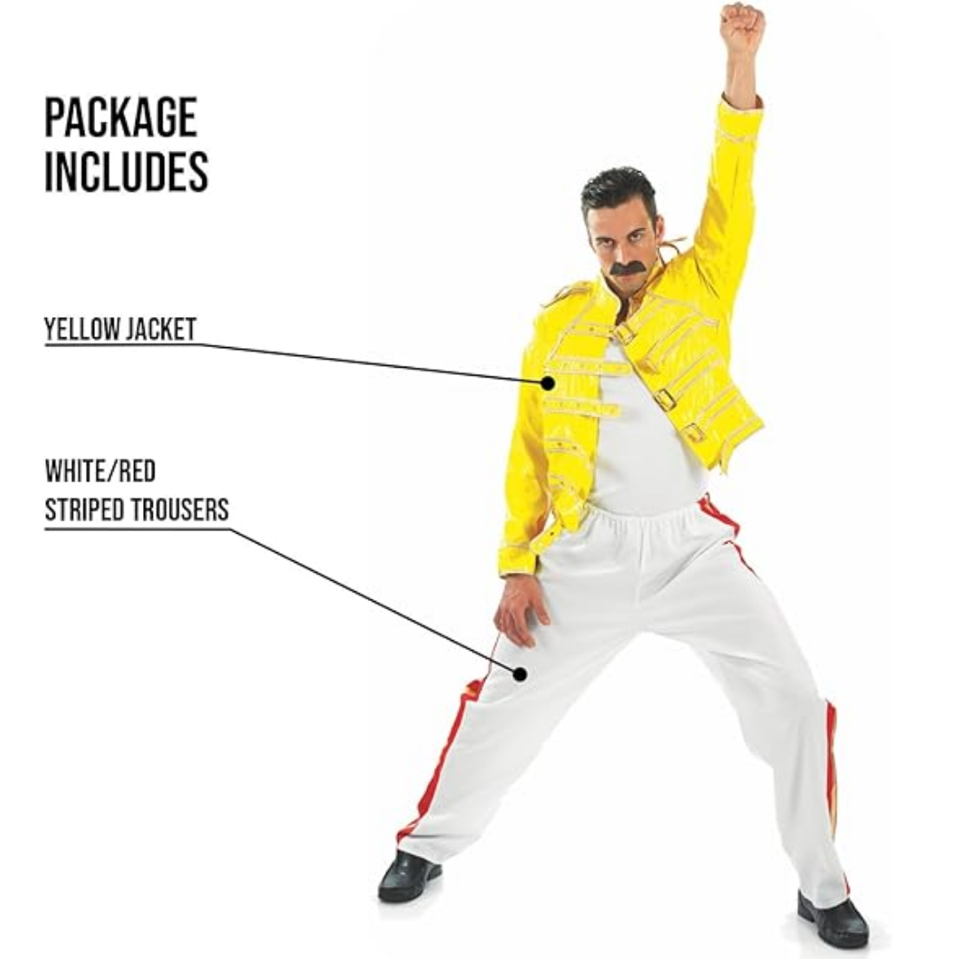 Freddie Mercury Costume 80s Rock Costume