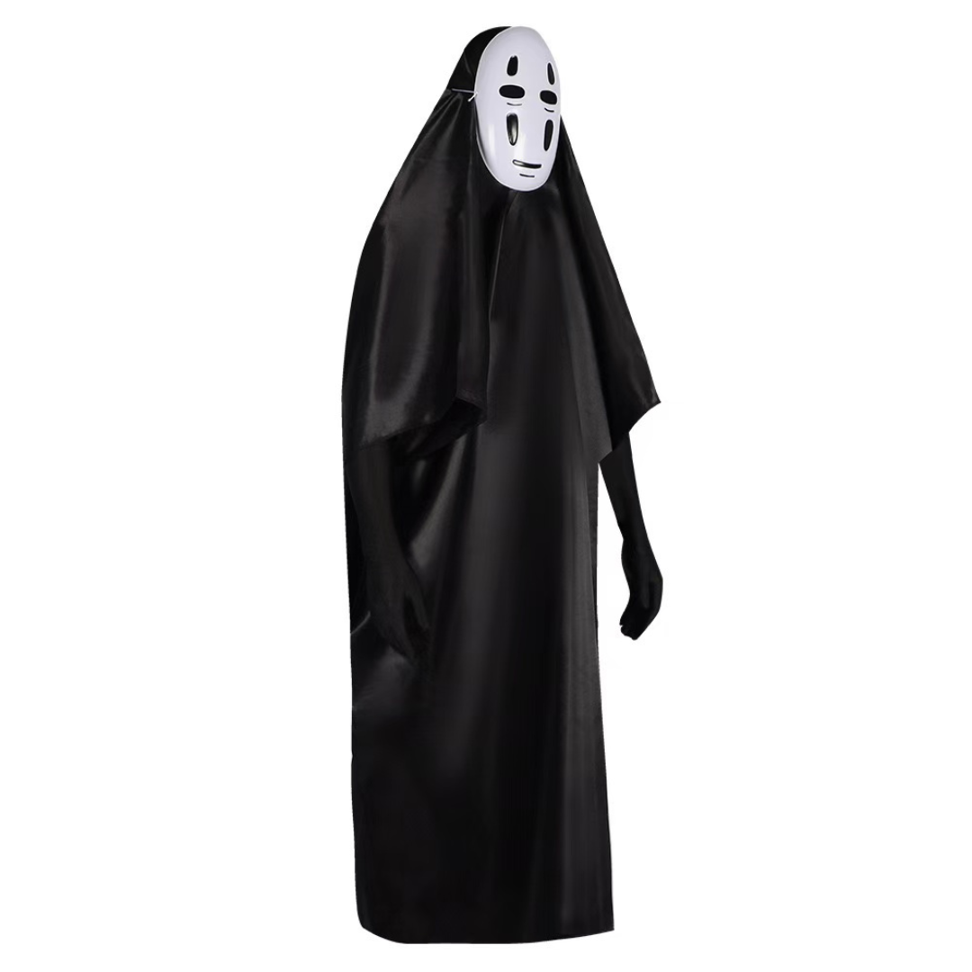 Spirited Away No-Face Costume Black Robe Suit