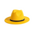 Dick Tracy Costume Yellow Fedora Hat with Belt Buckle