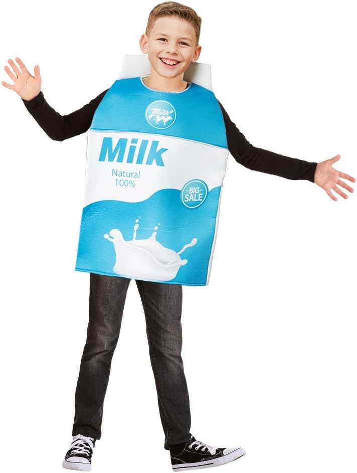 Quda Children Cookies and Milk Carton Halloween Costume Food Costume