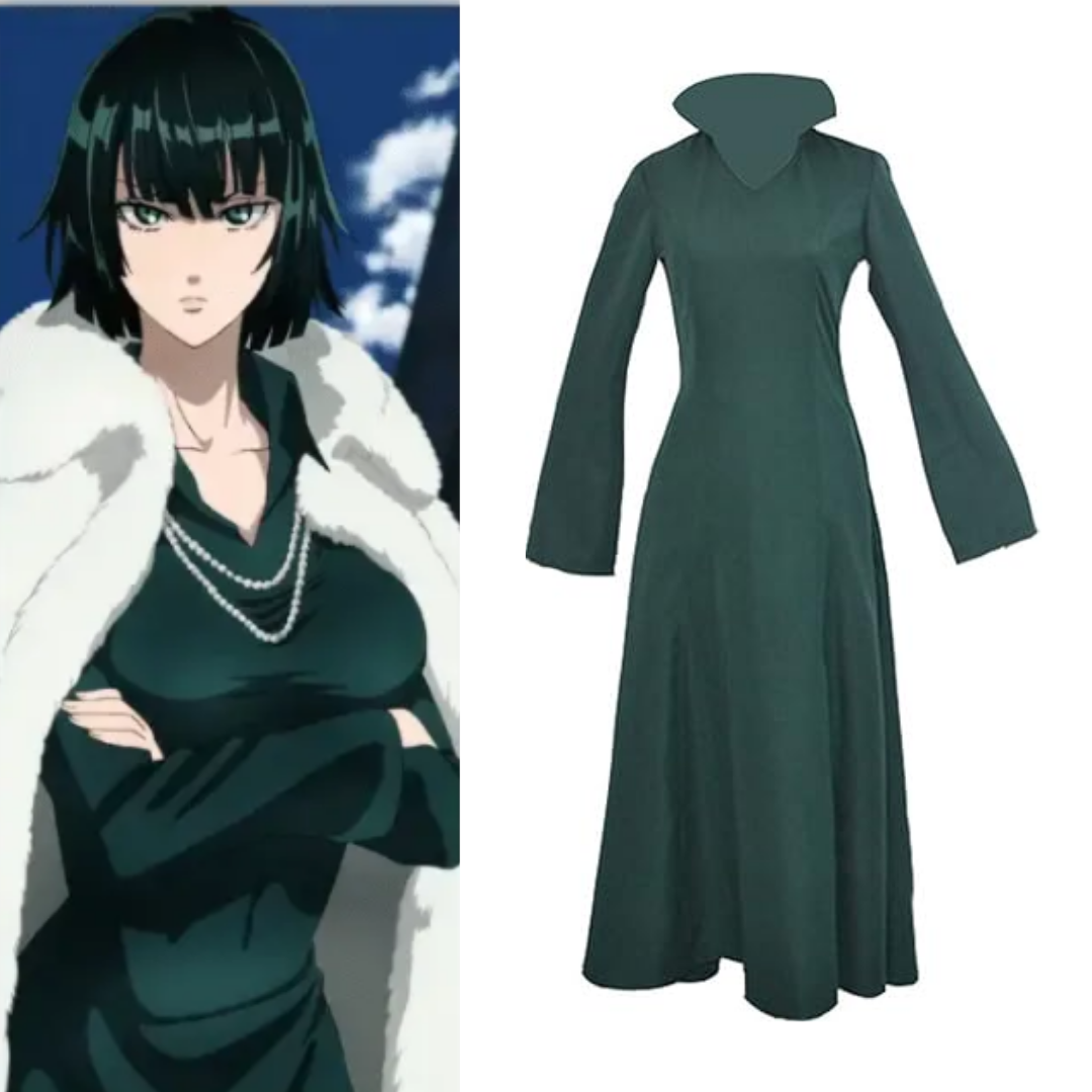 One Punch Man Fubuki Cosplay Party Green Dress