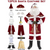 Santa Costume Set Christmas Deluxe Velvet Santa Claus Suit 12pcs