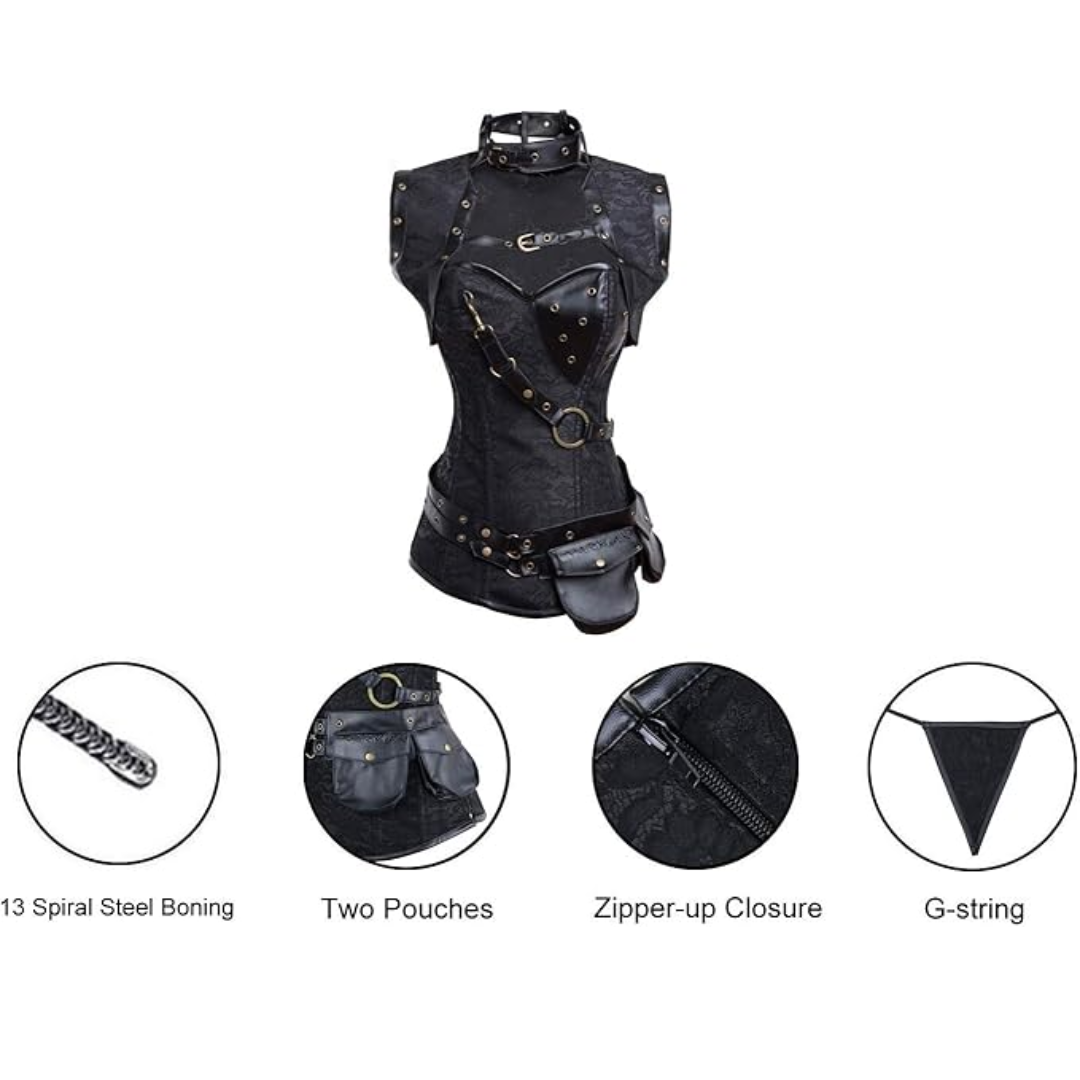 The 100 Octavia Blake Outfits Steampunk Spiral Steel Boned Corset Tops Bustier