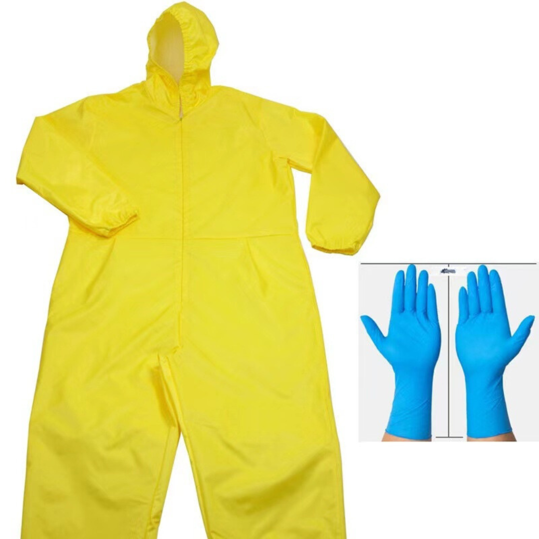 Breaking Bad Walter White Costume Yellow Suit with Gloves