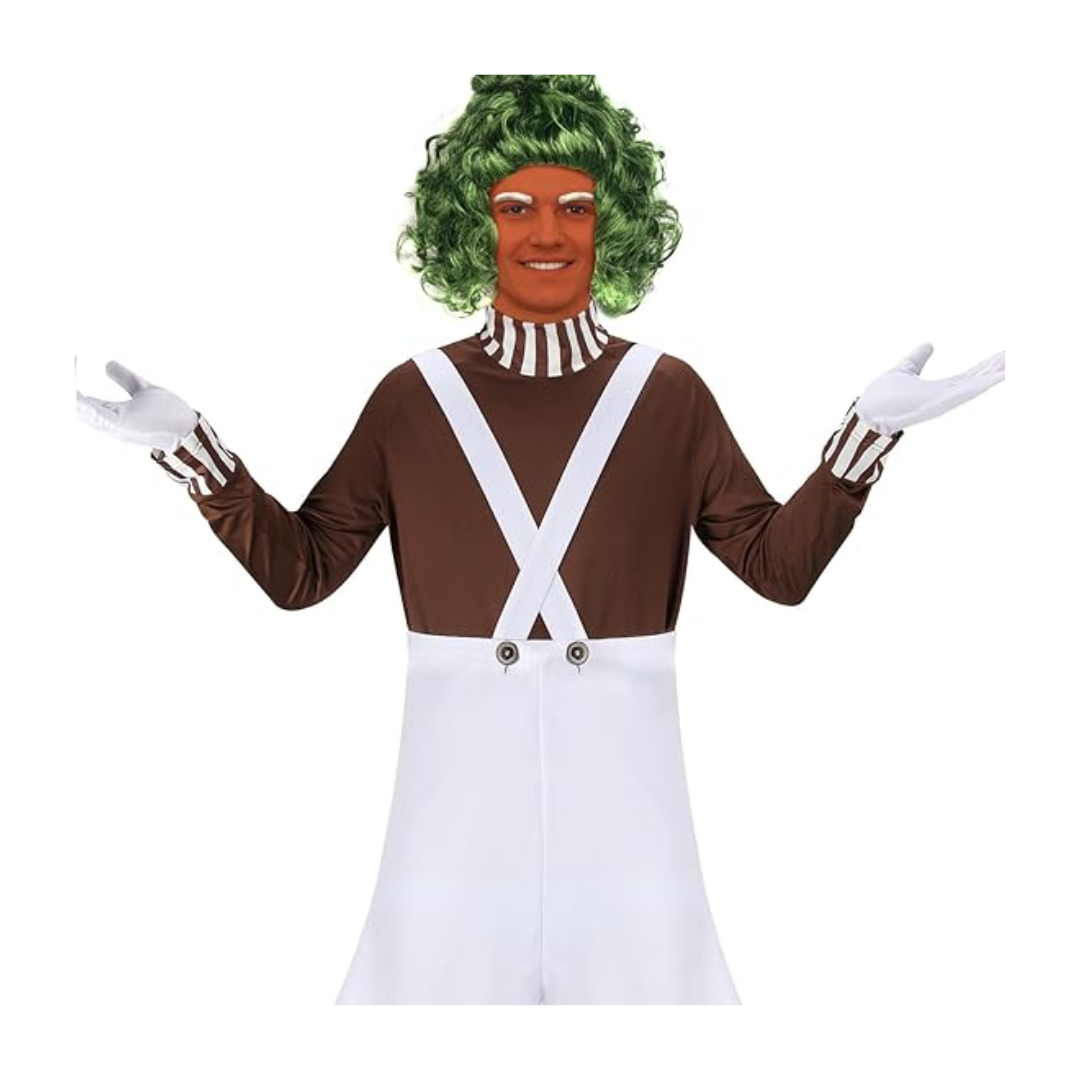 Charlie And The Chocolate Factory Oompa Loompa Costume Jumpsuit Outfit