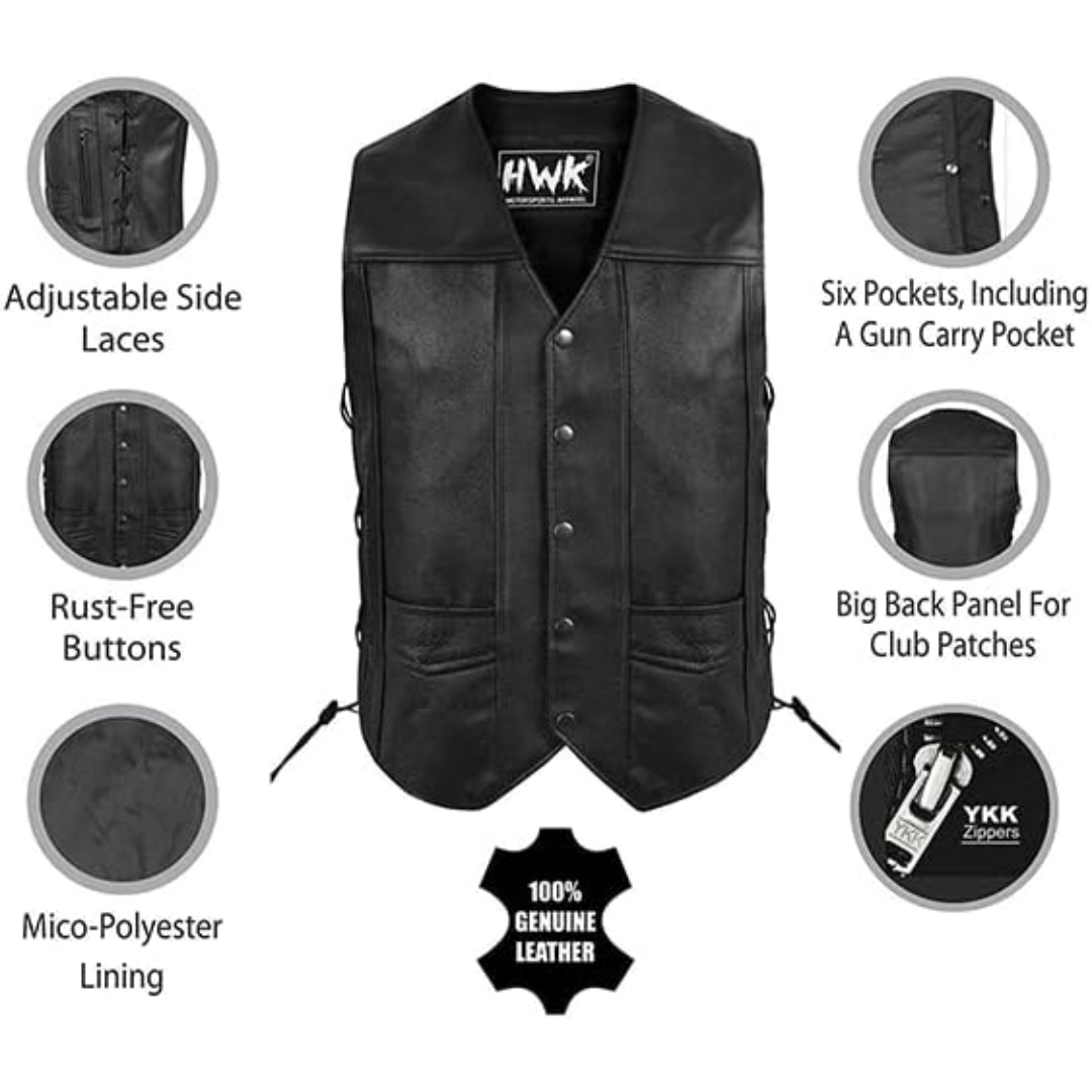 Blade Costume Leather Motorcycle Vest