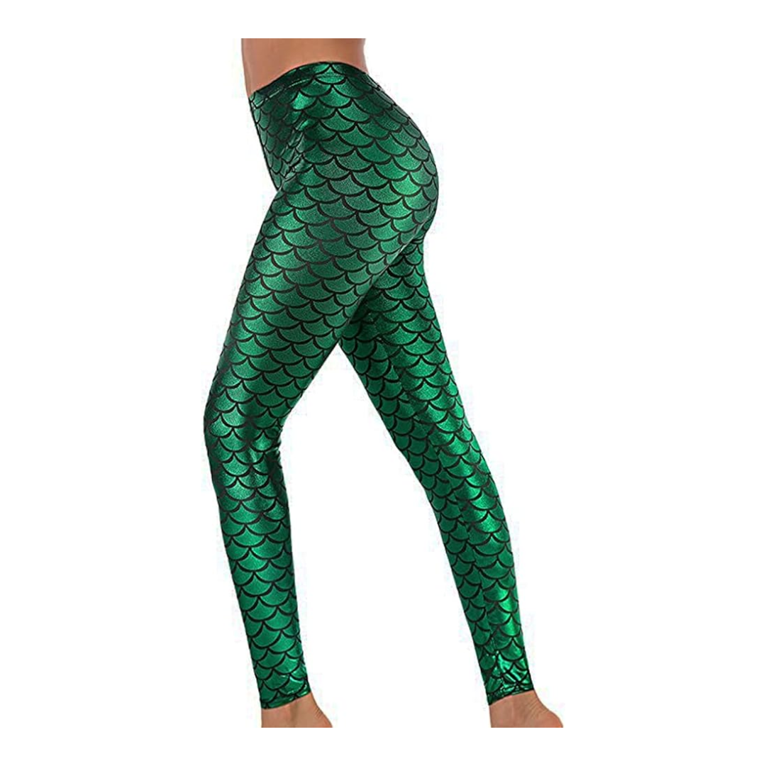 The Mighty Boosh Old Gregg Halloween Costume Shiny Fish Scale Mermaid Leggings