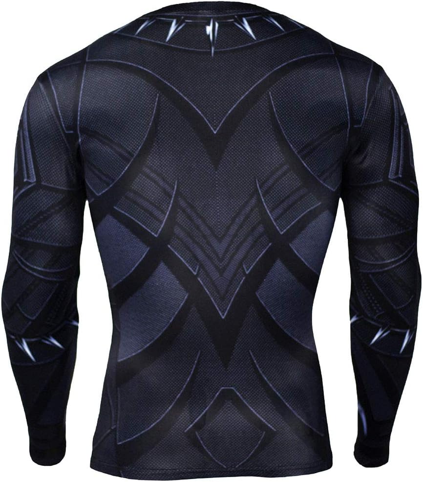 Black Panther Costume 3D Super Hero Close-Fitting Shirt