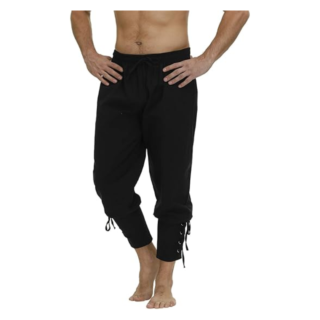 Zorro Costume Ankle Banded Cuff Renaissance Pants