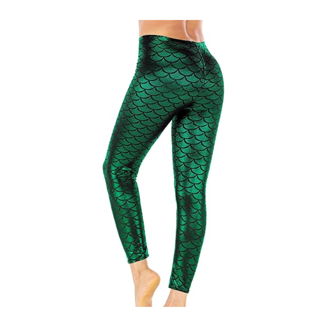 The Mighty Boosh Old Gregg Halloween Costume Shiny Fish Scale Mermaid Leggings