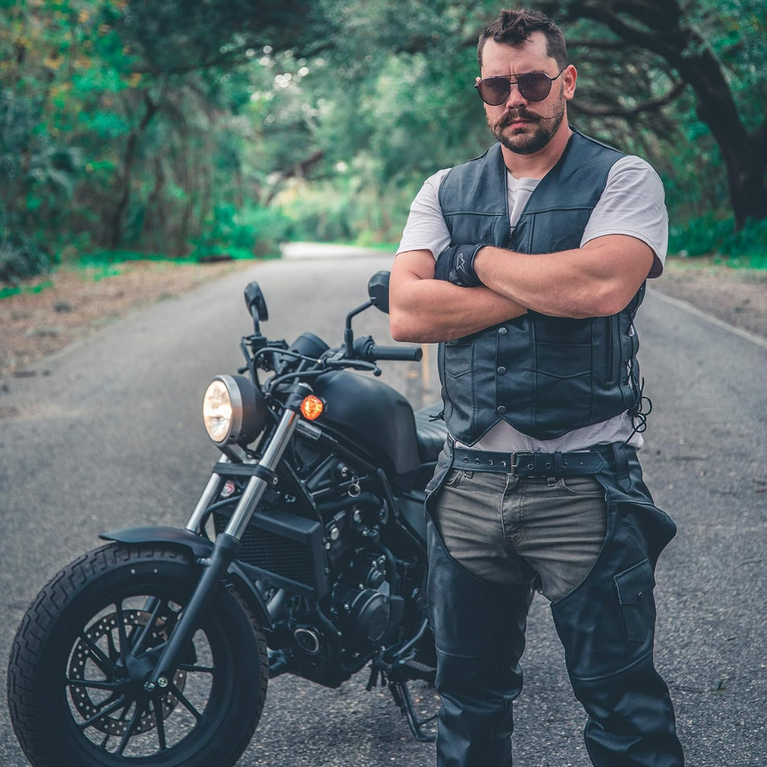 Blade Costume Leather Motorcycle Vest