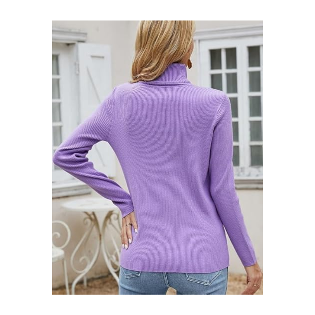 Abby Turning Red Cosplay Lilac Turtleneck Sweater