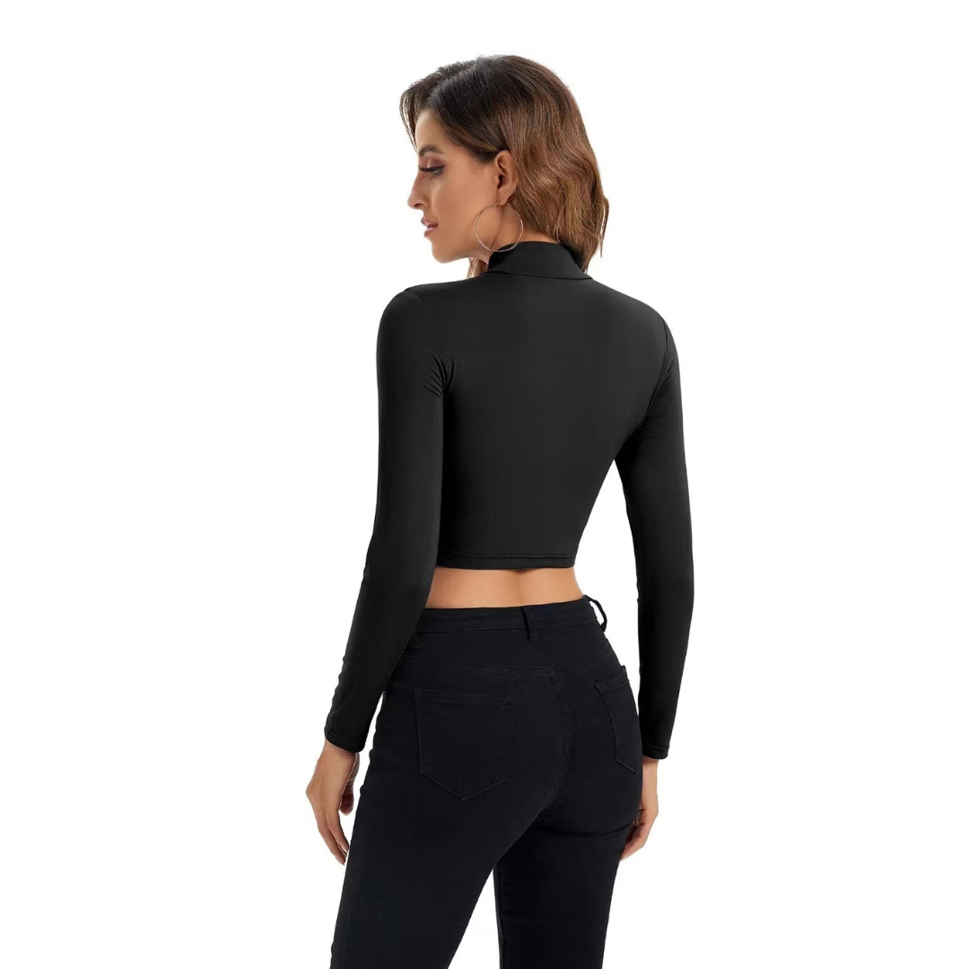 Kim Possible Costume Long Sleeve Turtleneck Crop Top