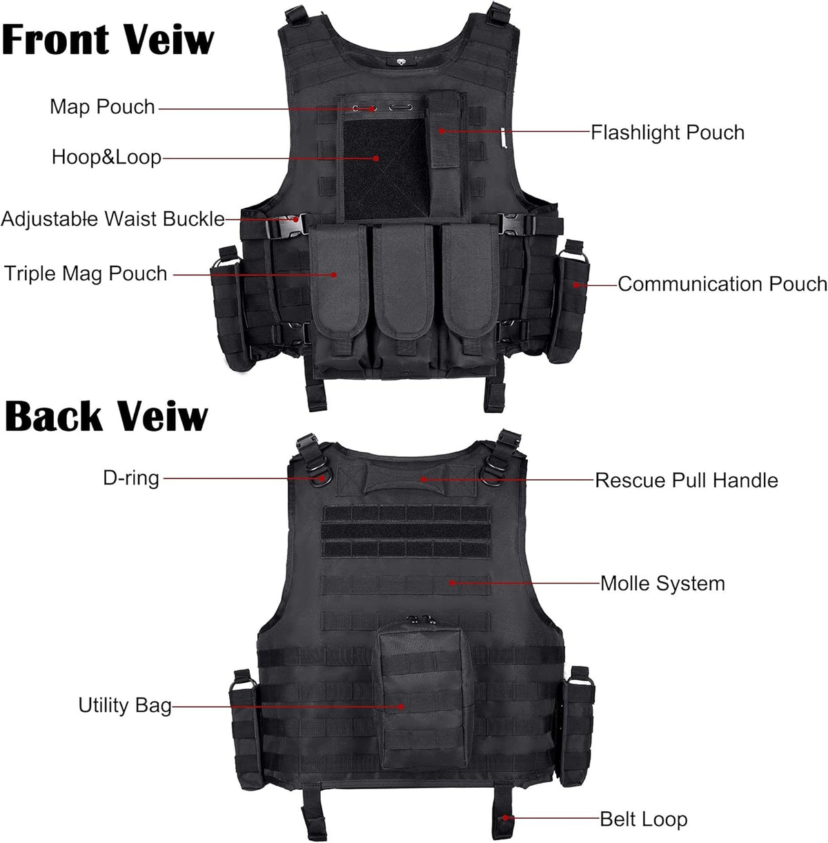 Call Of Duty Logan Walker Cosplay Tactical Airsoft Vest