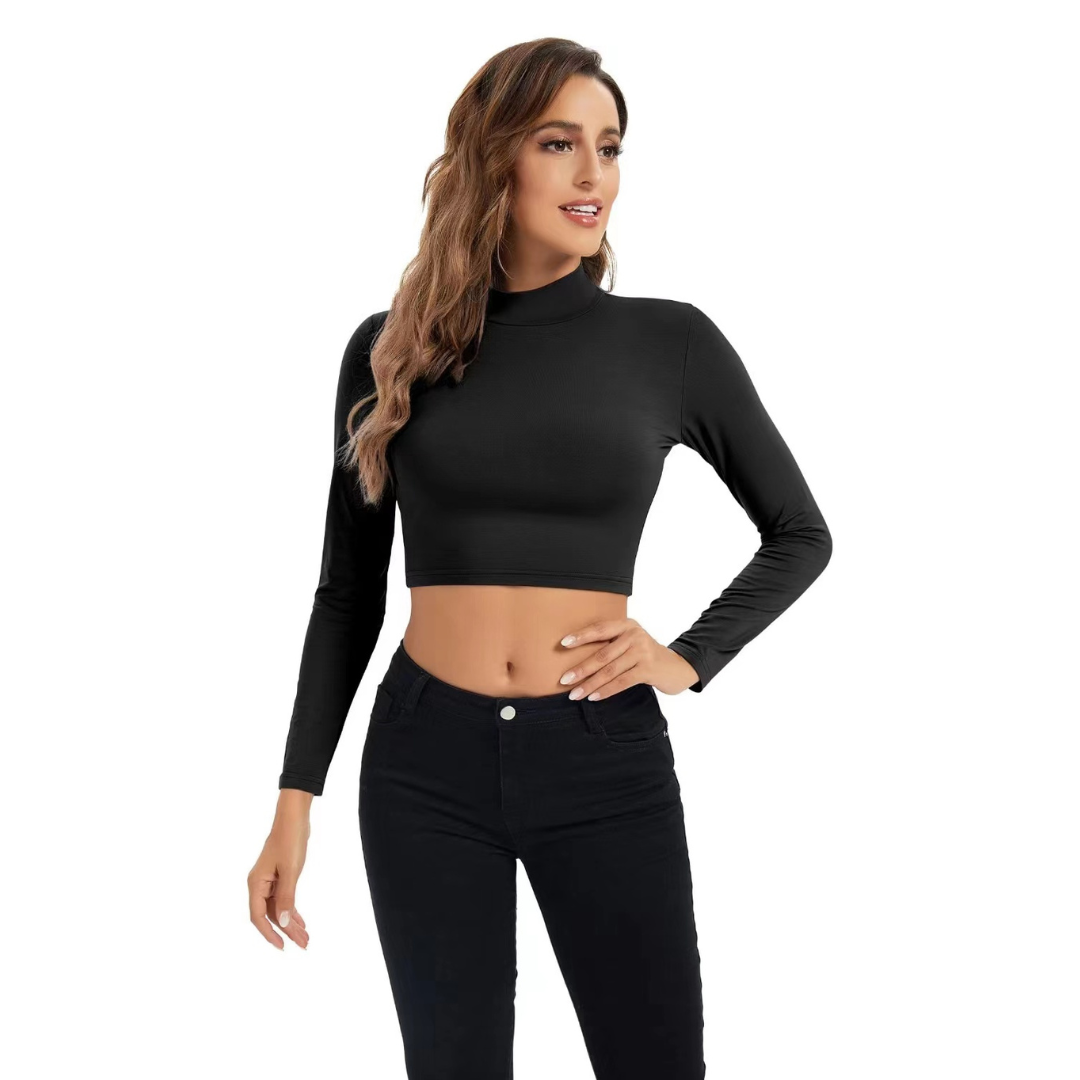 Kim Possible Costume Long Sleeve Turtleneck Crop Top