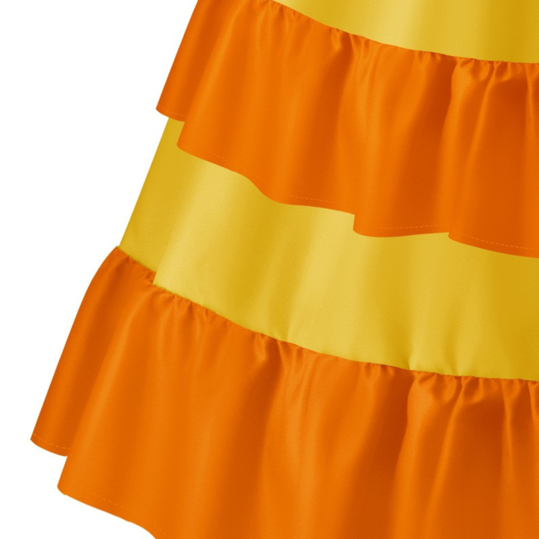 Mario Princess Daisy Costume Fancy Dress Suit Set