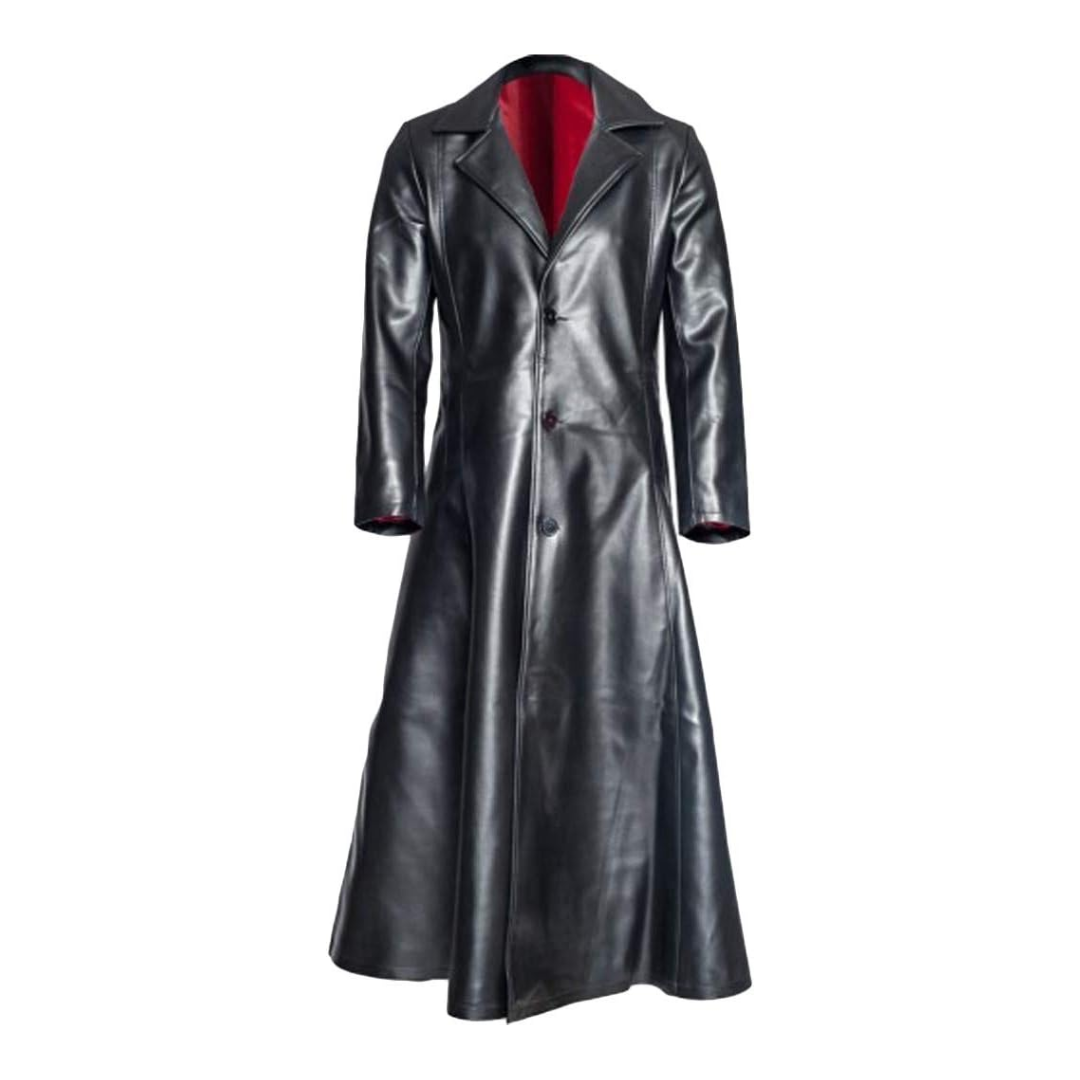 Blade Costume Retro Leather Vintage Long Coat Trench Quda Halloween