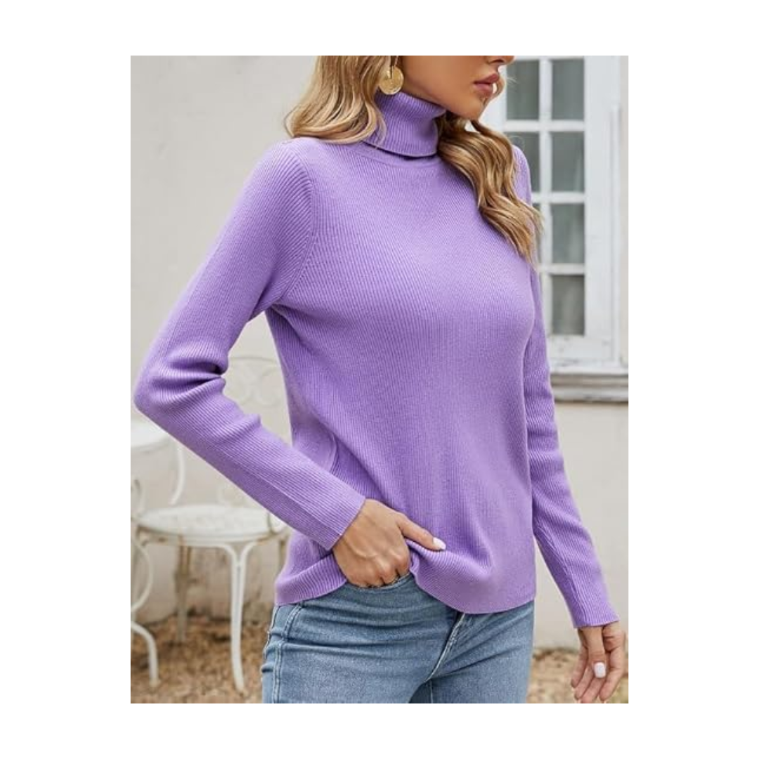 Abby Turning Red Cosplay Lilac Turtleneck Sweater