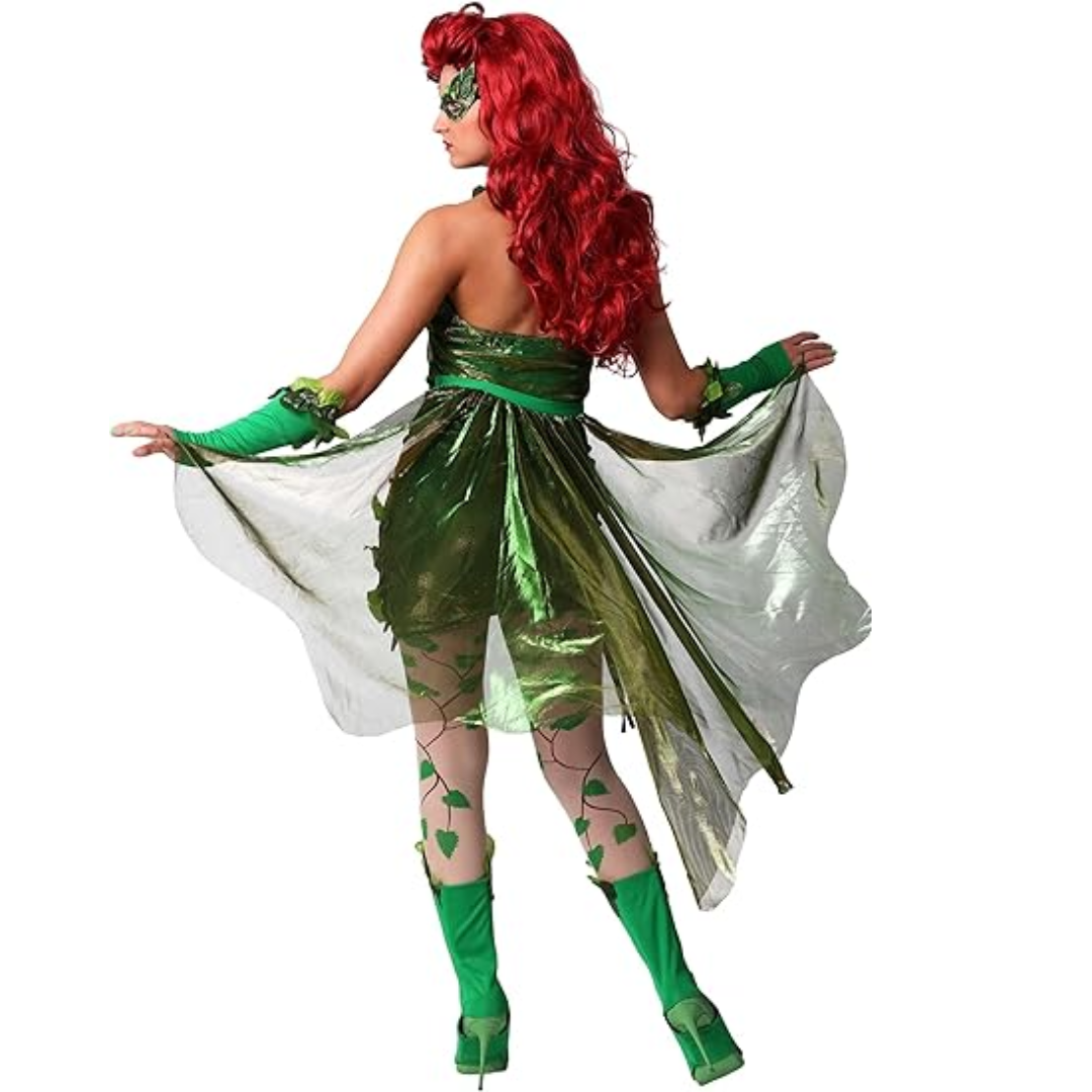 Batman Poison Ivy Costume Green Dress - Quda Halloween Batman Poison Ivy Costume Green Dress - Quda Halloween