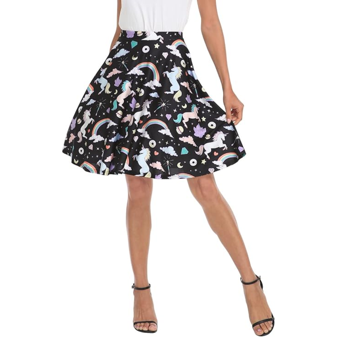 Harry Potter Luna Lovegood Costume Midi Skirt Skater Skirt